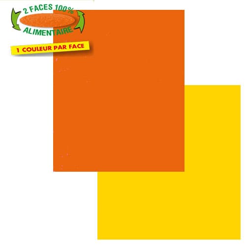 100 CARRES COULEUR ORANGE/JAUNE