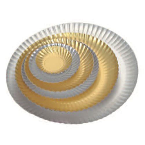 50 ASSIETTES CARTON OR