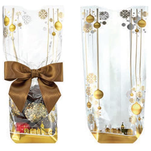 100 SACS FOND CARTON \\BOULES ET FLOCONS METALLISES\\