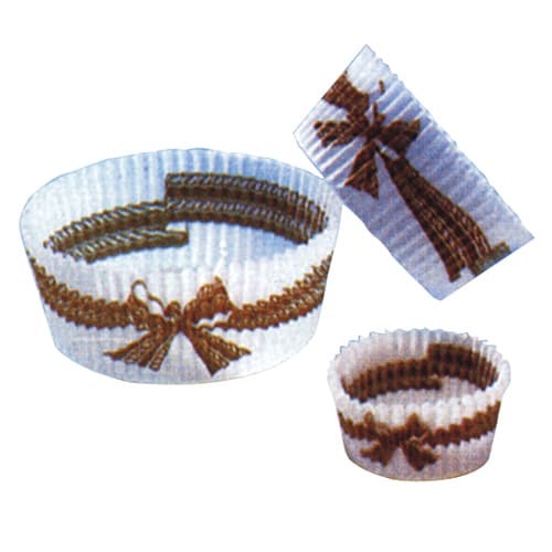 1000 CAISSETTES RONDES DECOREES RUBAN
