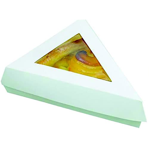 BOITE PATISSIERE TRIANGULAIRE BLANCHE