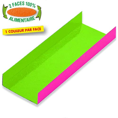 200 FONDS PLIES COULEUR ANIS/FRAMBOISE