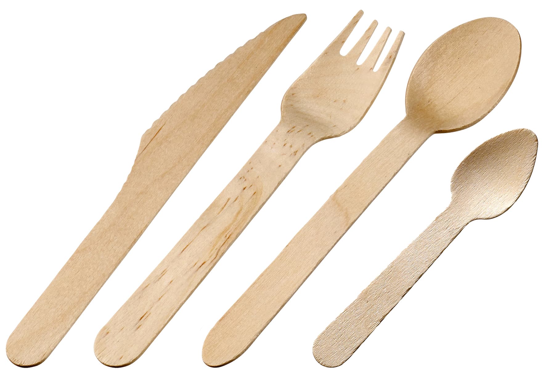 50 OU 100 COUVERTS EN BOIS - NATURELLEMENT BIODEGRADABLE