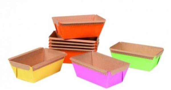 48 MOULES CAKE 4 COLORIS ASSORTIS - FILM INTERIEUR INGRAISSABLE