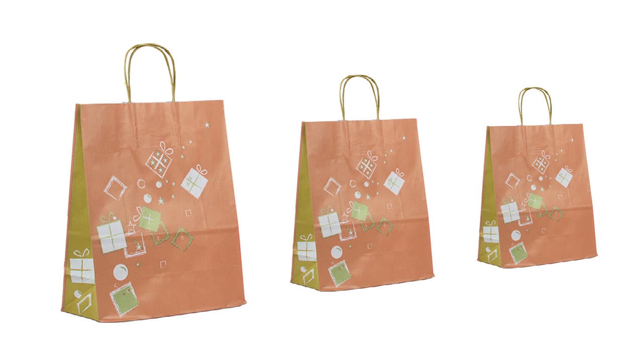 50 SACS CABA KRAFT CADEAUX