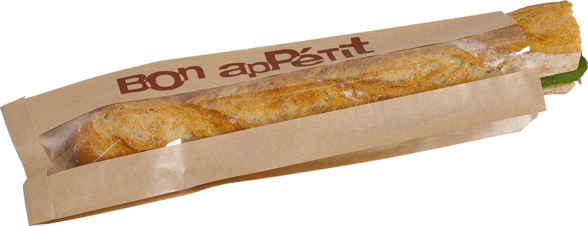 1000 SACS SANDWICH KRAFT BRUN - A FENETRE