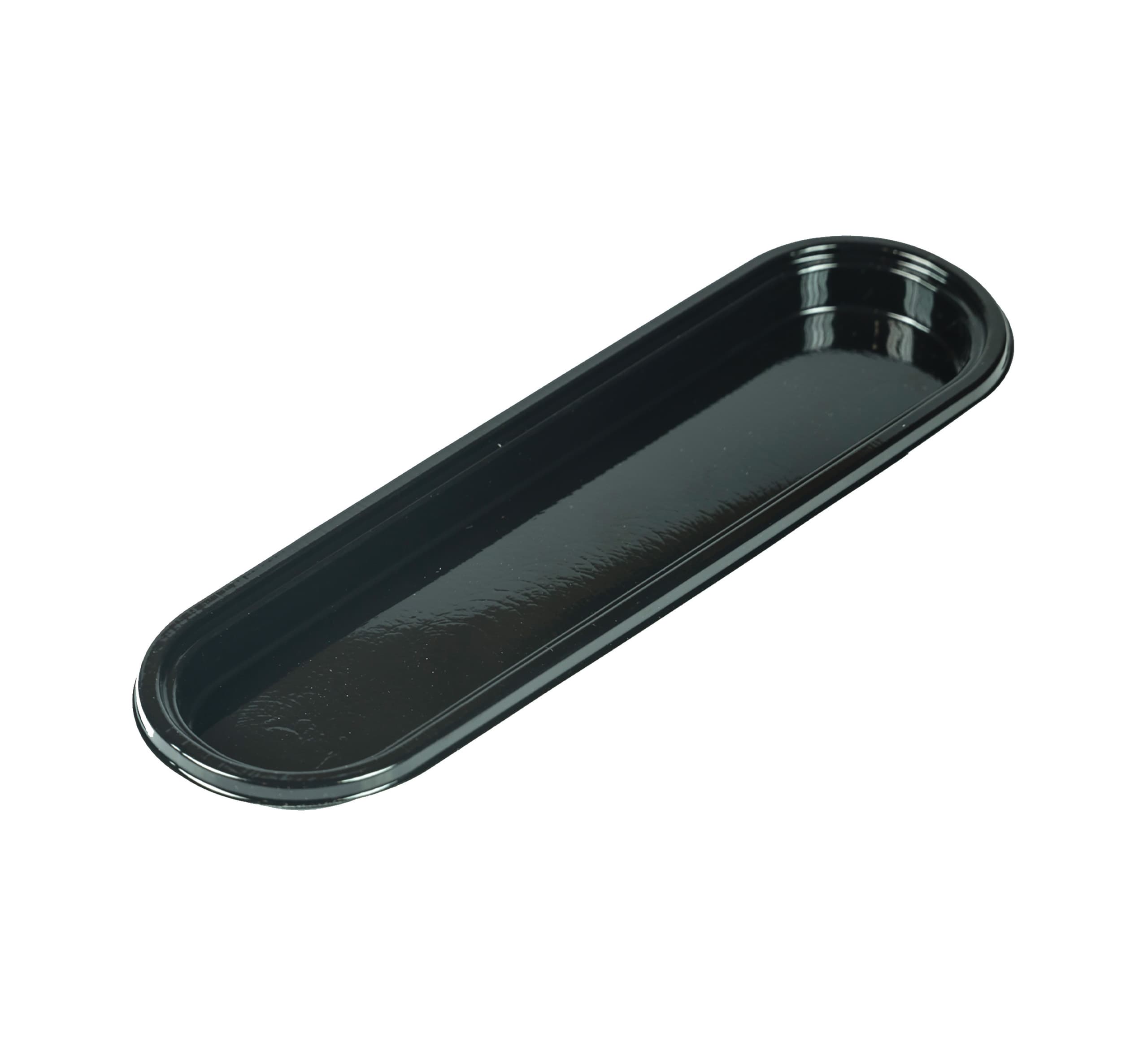 COUPELLE OVALE PLASTIQUE NOIRE - DIM EXT 160X48 MM
