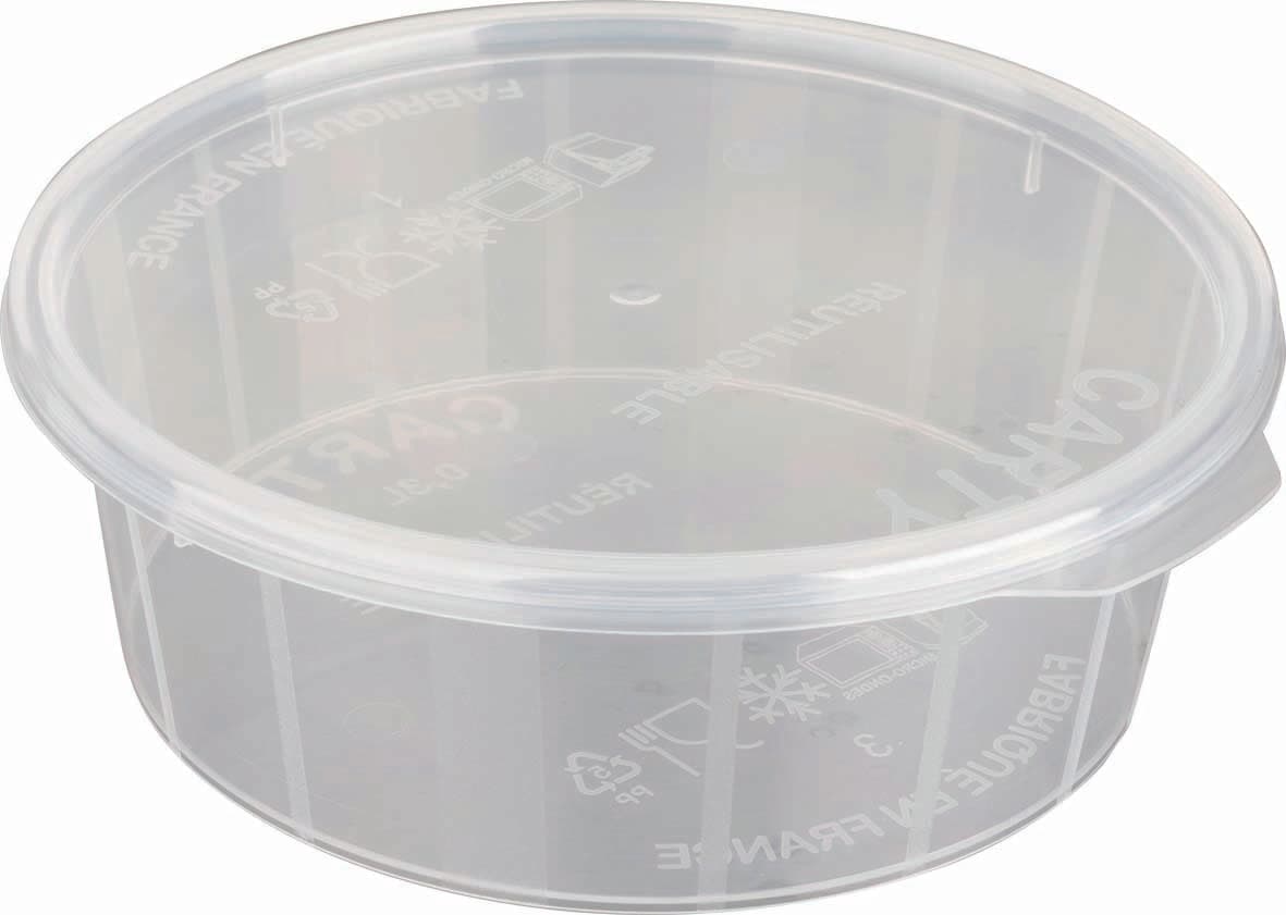BOITE CARTYBOX RONDE TRANSPARENTE AVEC COUVERCLE