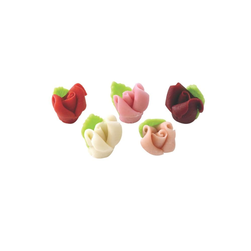 BOUTONS DE ROSE ASSORTIS EN PATE D AMANDE