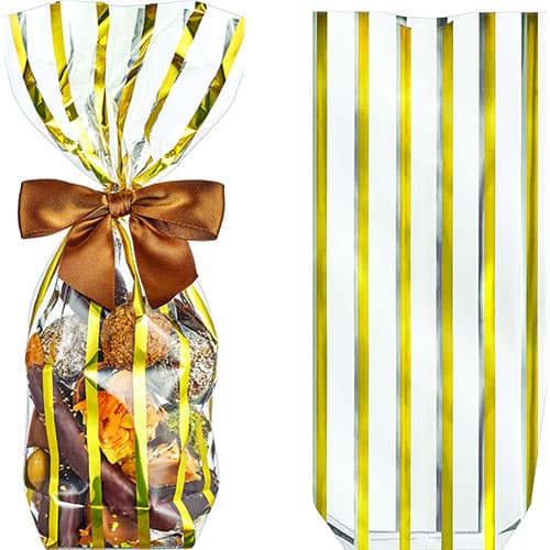 100 SACS FOND CARTON BANDELETTES OR