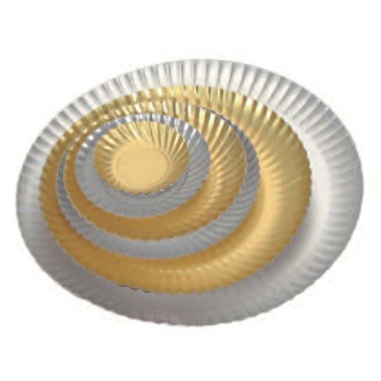 50 ASSIETTES CARTON OR
