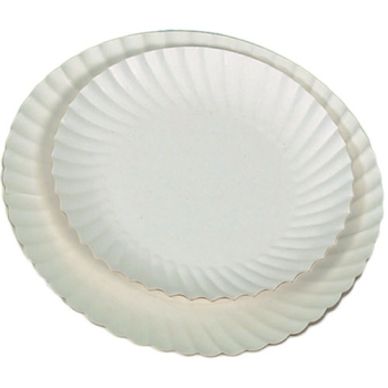100 ASSIETTES CARTON BLANC IMPERGRAS
