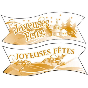 BANDEROLE JOYEUSES FETES 94X32MM