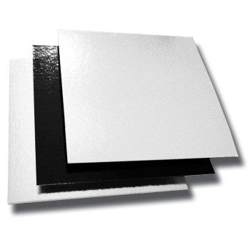 100 CARRES CARTON BLANC/NOIR