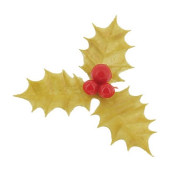 HOUX TROIS FEUILLES DOREES