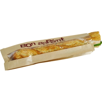 1000 SACS SANDWICH KRAFT BRUN - A FENETRE