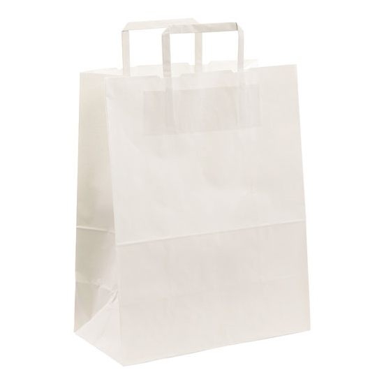 SAC CABAS PAPIER KRAFT BLANC