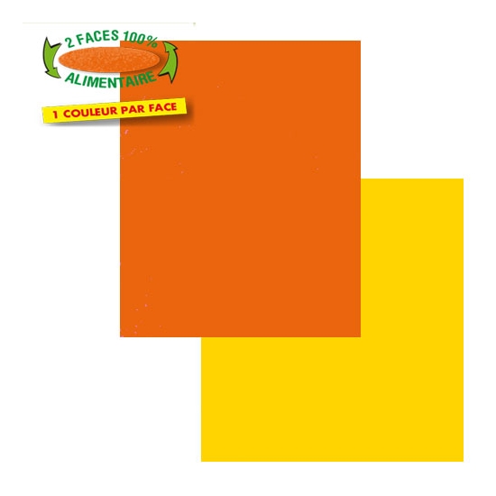 100 CARRES COULEUR ORANGE/JAUNE