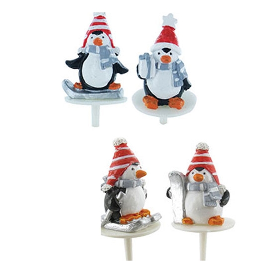 PINGOUINS SPORTS D HIVER EN RESINE
