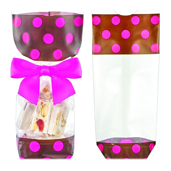 100 SACS FOND CARTON ''POLKA'' CHOCO ROSE