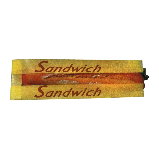 1000 SACS SANDWICHS KRAFT JAUNE A FENETRE