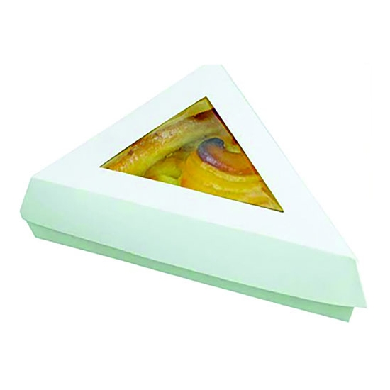 BOITE PATISSIERE TRIANGULAIRE BLANCHE