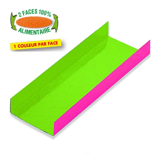 200 FONDS PLIES COULEUR ANIS/FRAMBOISE