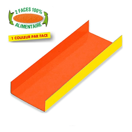 200 FONDS PLIES COULEUR ORANGE/JAUNE