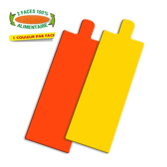 RECTANGLE LANGUETTE COULEUR ORANGE/JAUNE