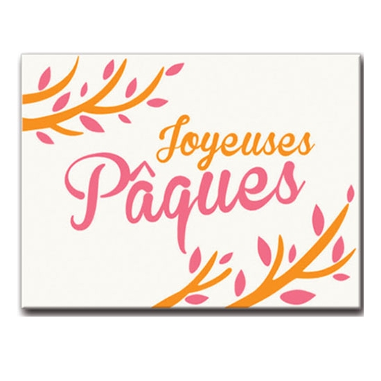 RECTANGLE  JOYEUSES PAQUES PATE D AMANDE - 55x40 mm