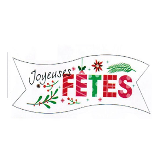 BANDEROLE AZYME JOYEUSES FETES