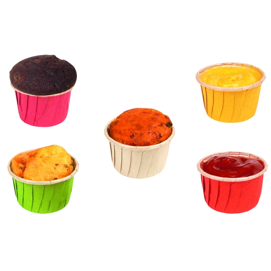 250 CAISSETTES CUISINE 5 COULEURS ASSORTIES