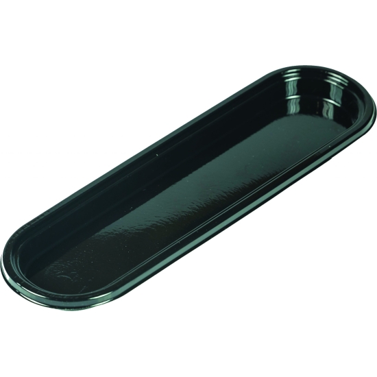 COUPELLE OVALE PLASTIQUE NOIRE - DIM EXT 160X48 MM