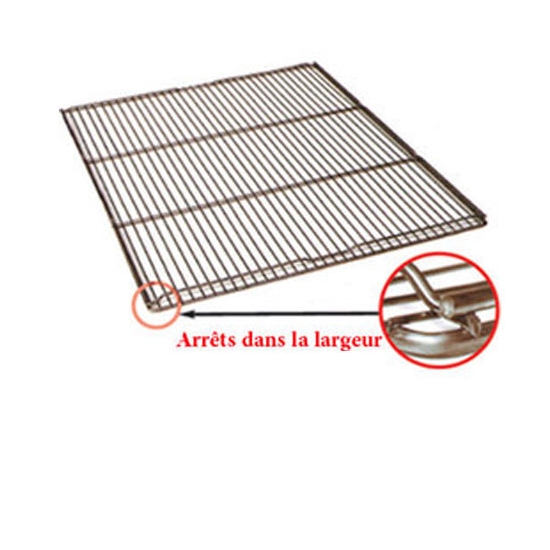 GRILLE  BOULANGERE INOX 600X800 ARRET DANS LES 800